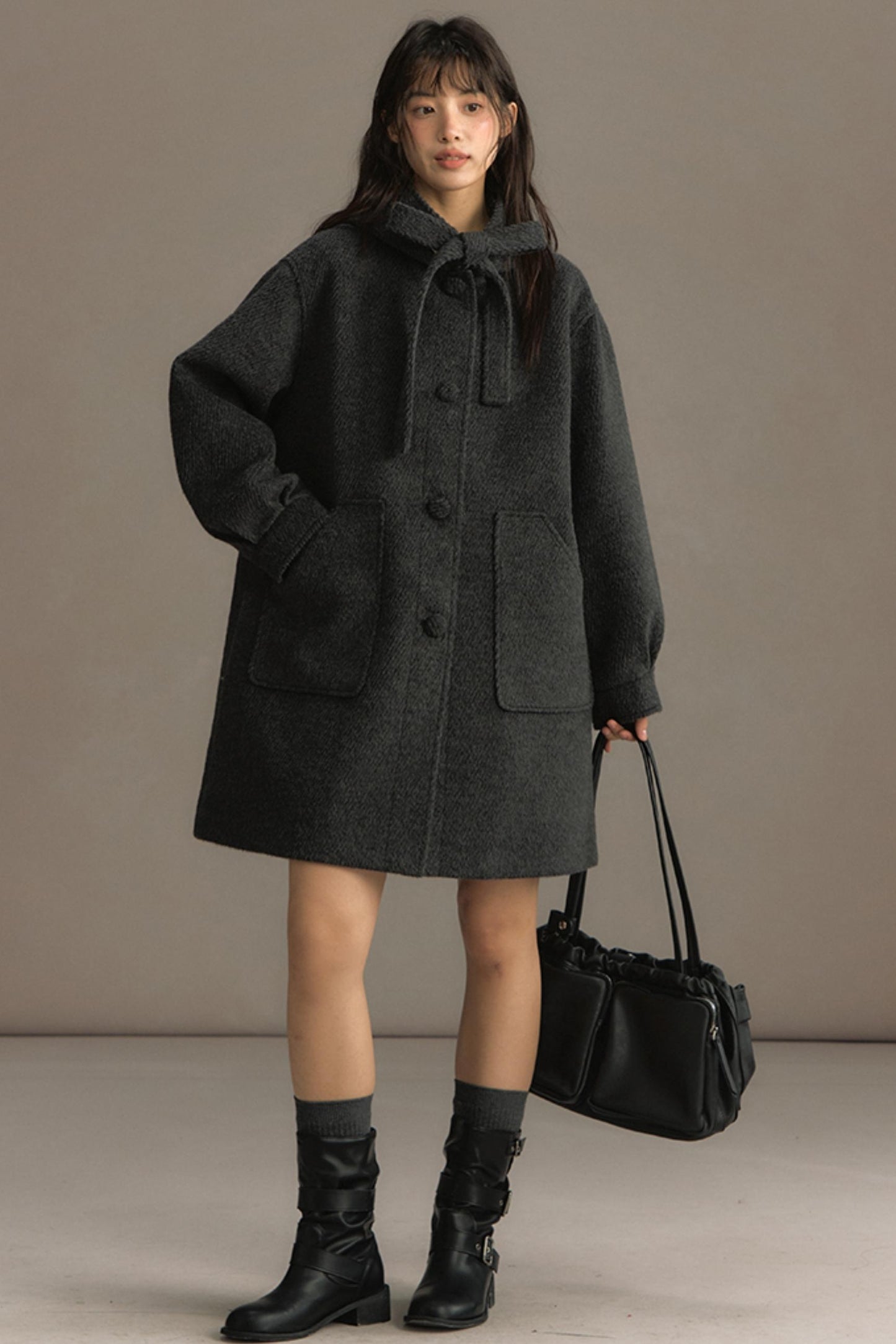 Snow Night Hooded Woolen Jacket