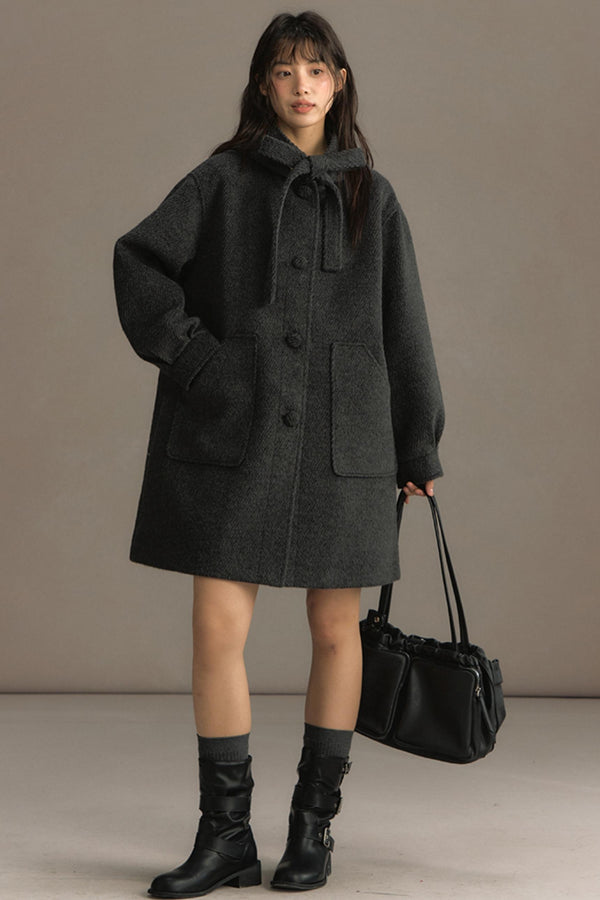 Snow Night Hooded Woolen Jacket