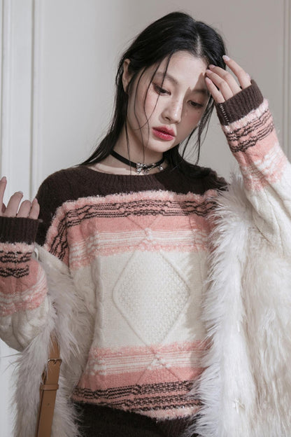 Sunset Gradient Knit Top & Skirt Set