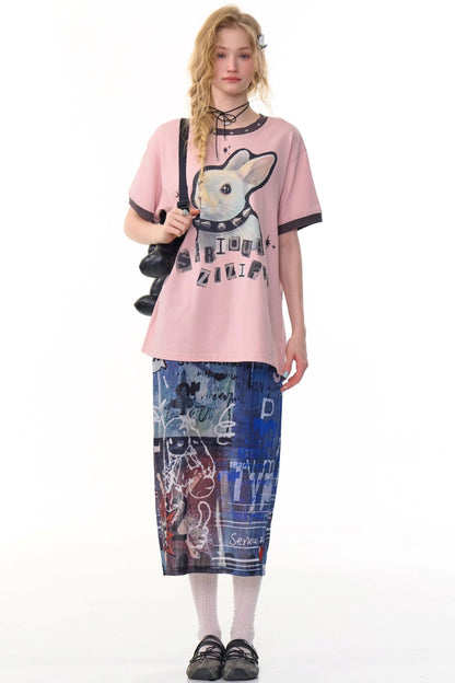 Vintage High-Waist Maxi Skirt