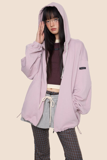 Vintage Drawstring Hoodie Jacket
