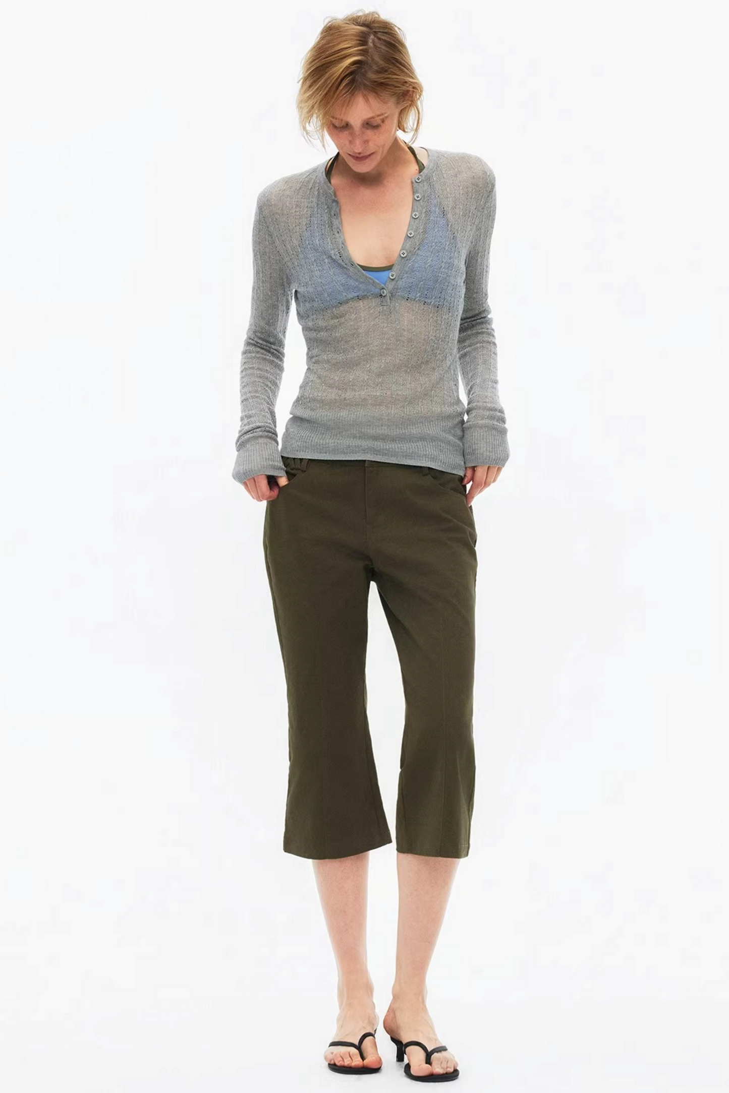 Vintage Exposed Seam Flared Jeans