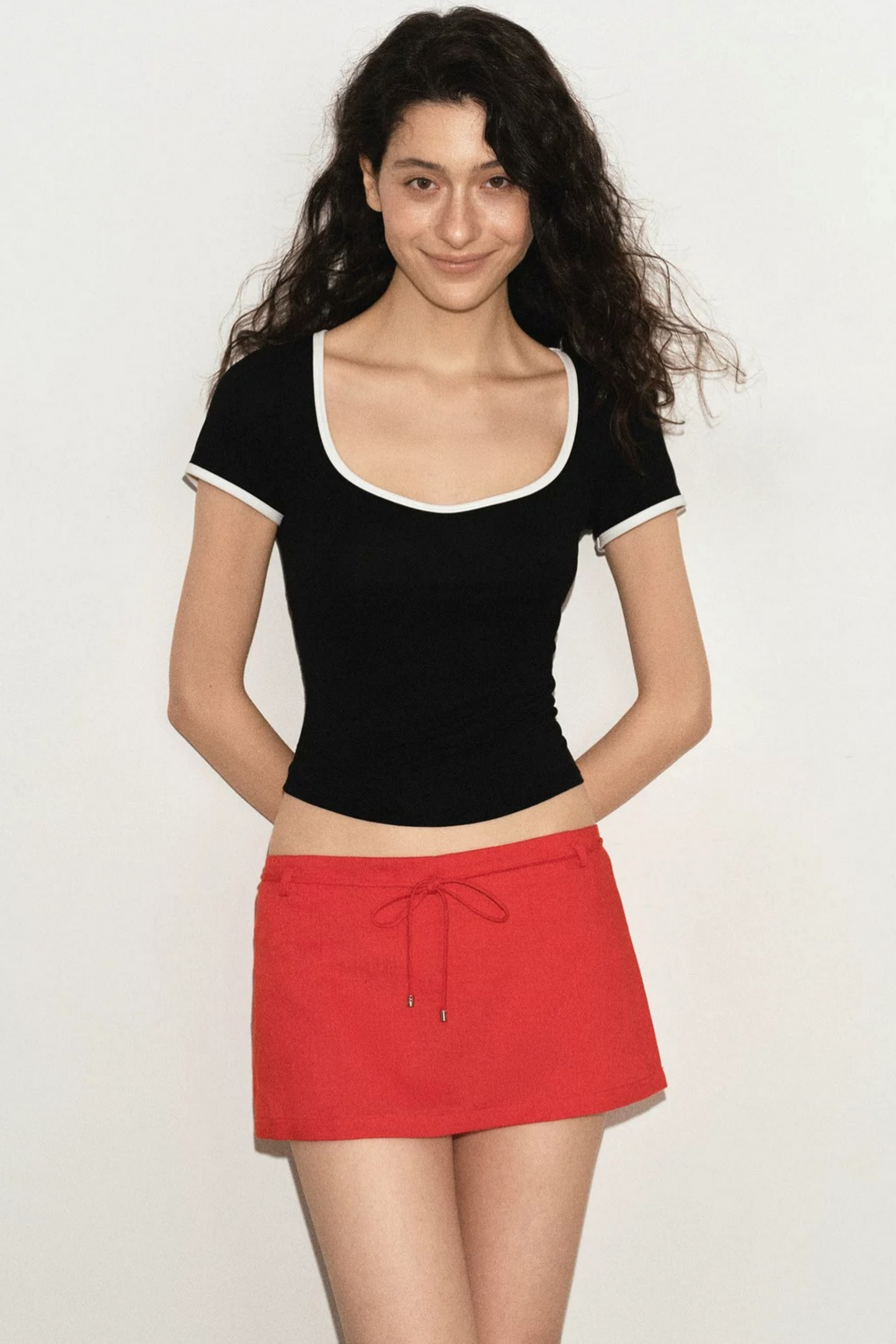 Vintage Striped V-Neck Top