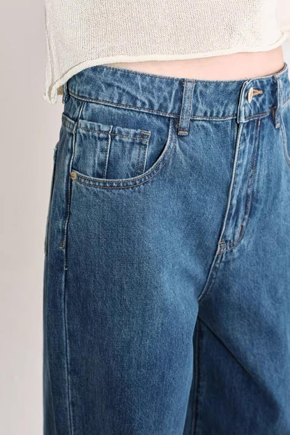 Retro Drapey Denim Pants