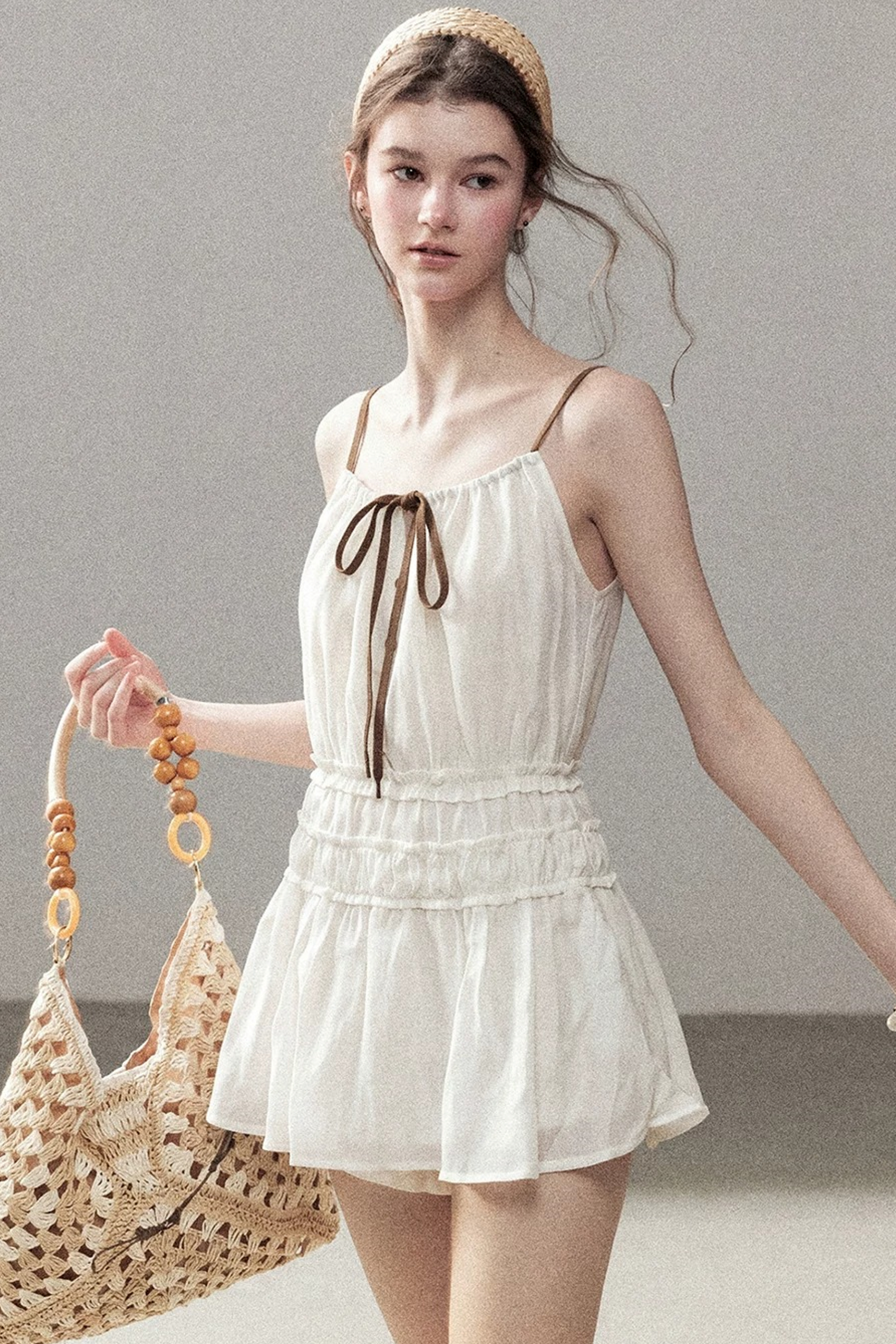 Französisches Sommerkleid mit Trägern