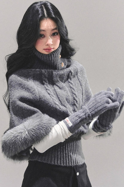 Korean Mohair Turtleneck Sweater