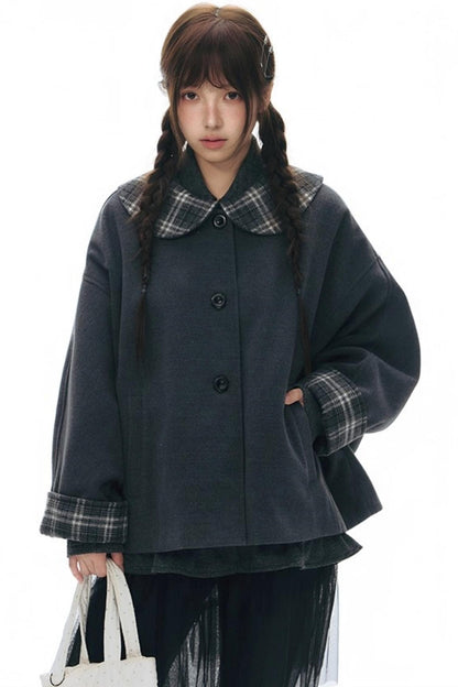 Vintage Puzzle Cloak Jacket