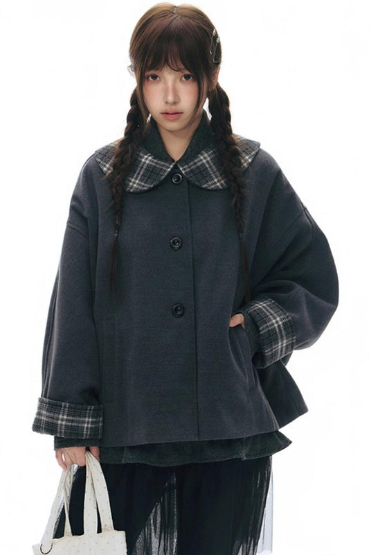 Vintage Puzzle Cloak Jacket