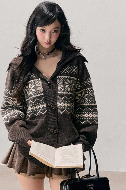 Fair Isle Duffle Cardigan