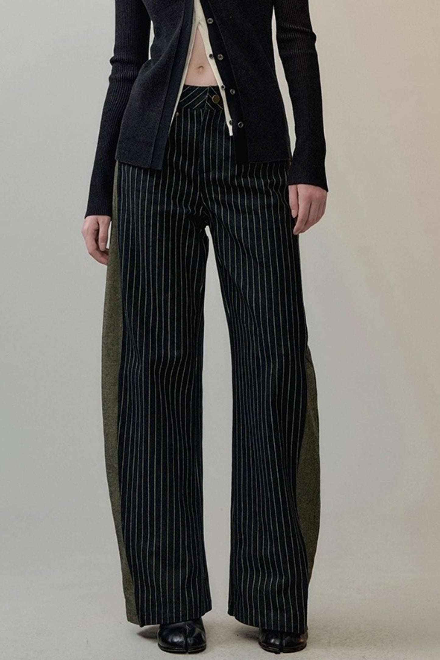 Striped Patchwork Winter Pants