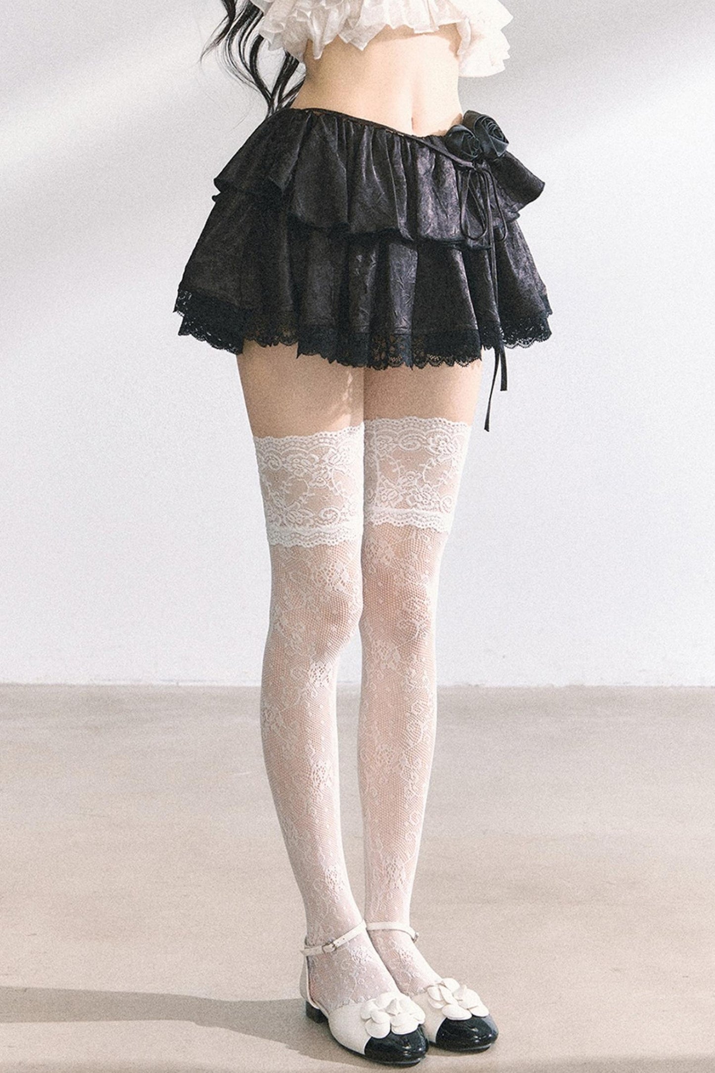 Floral Lace Bustier Skirt