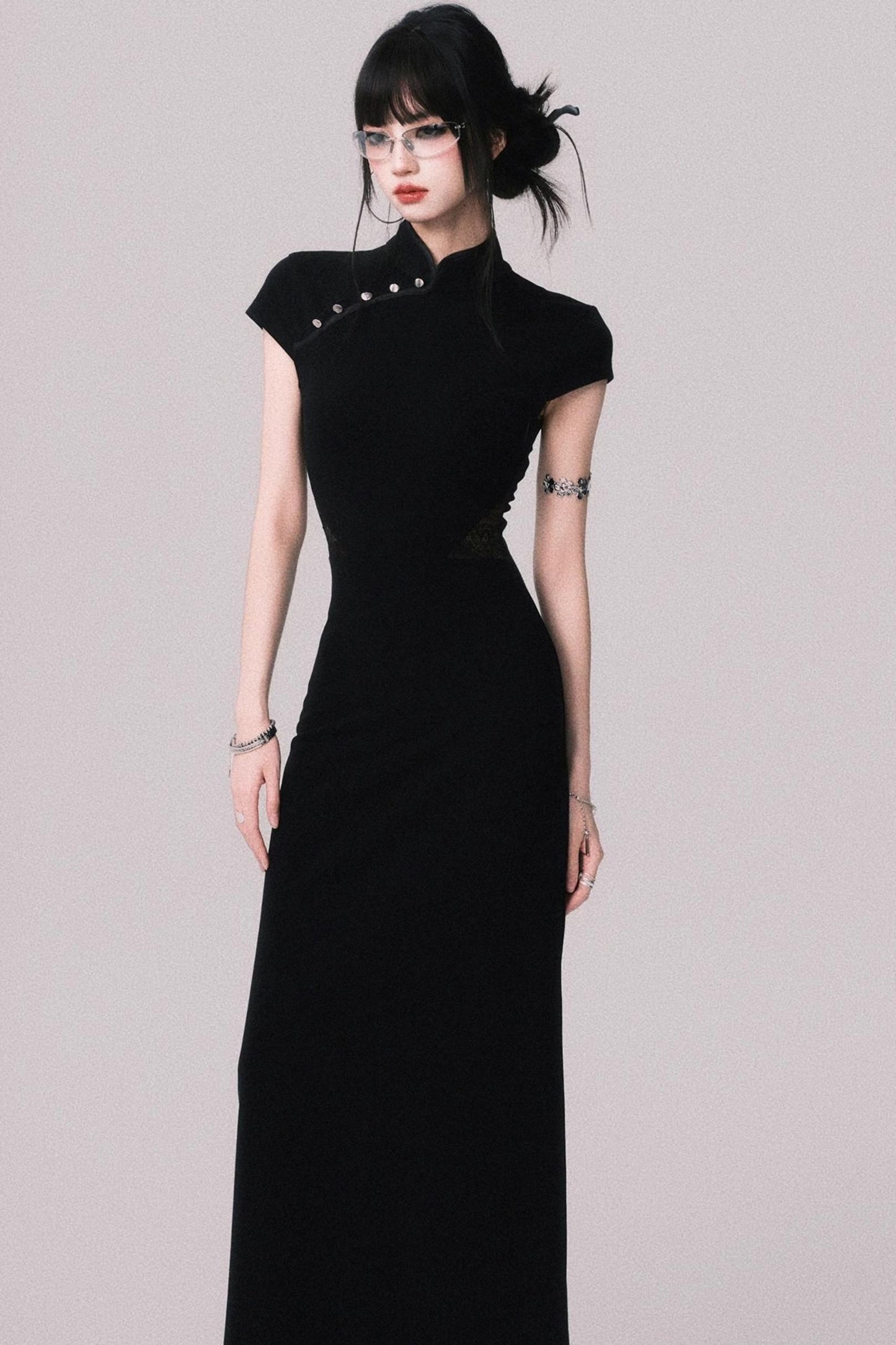 Retro Mermaid Lace Cheongsam Dress