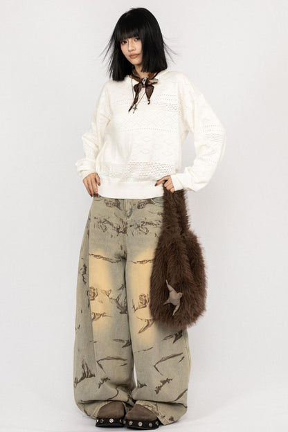 Simple Black Knitwear Sweater