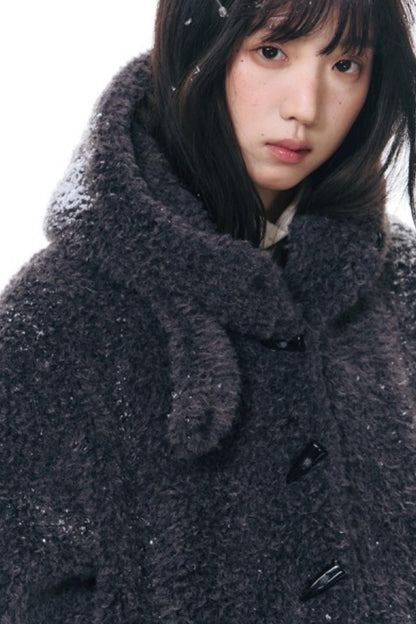 Cozy Hooded Lamb Wool Jacket