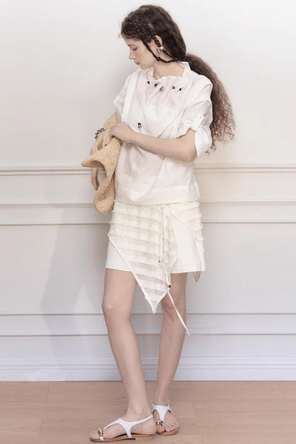 Yuan Beaded Summer Top