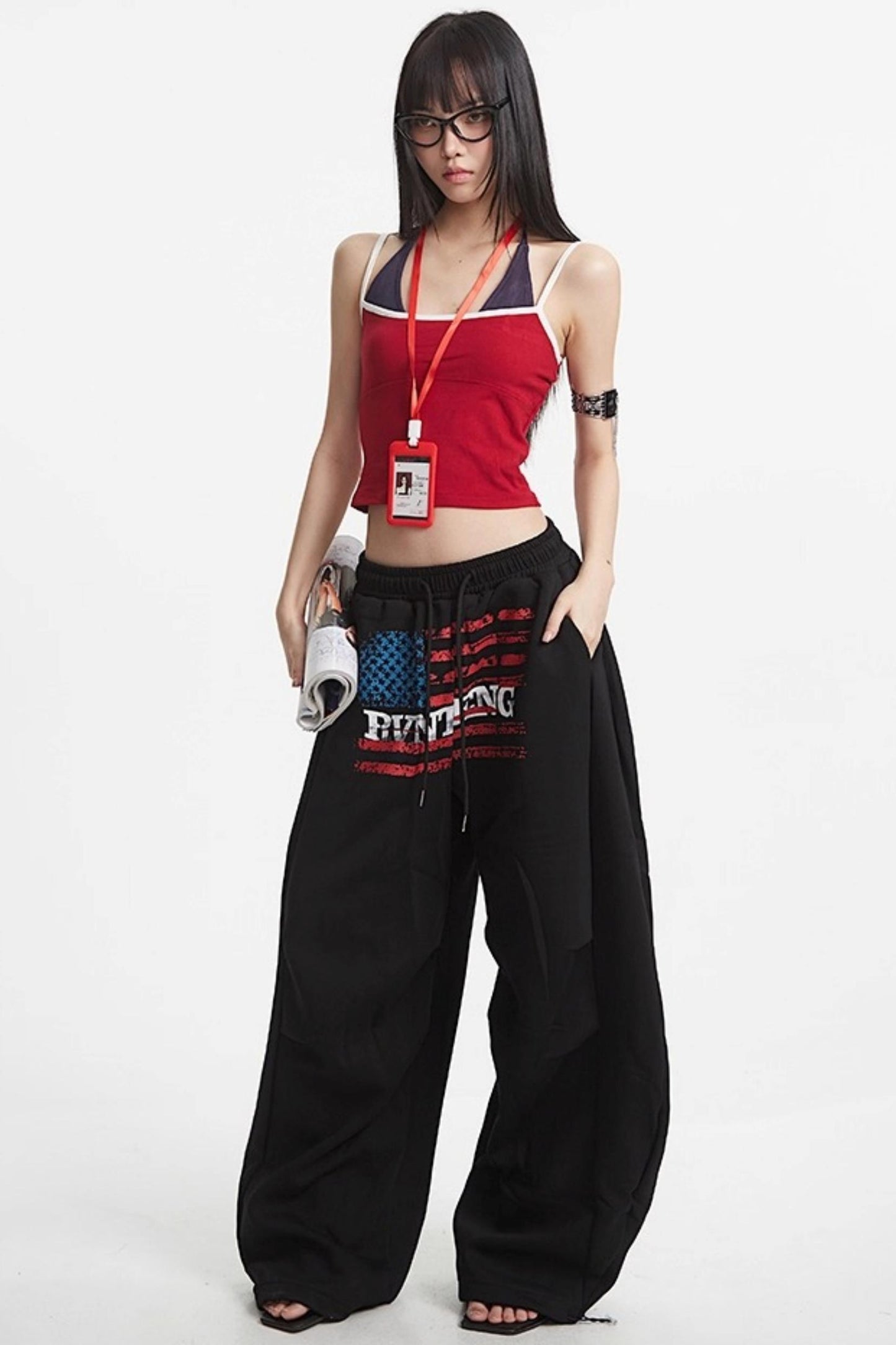 Loose Pleated Sweatpants