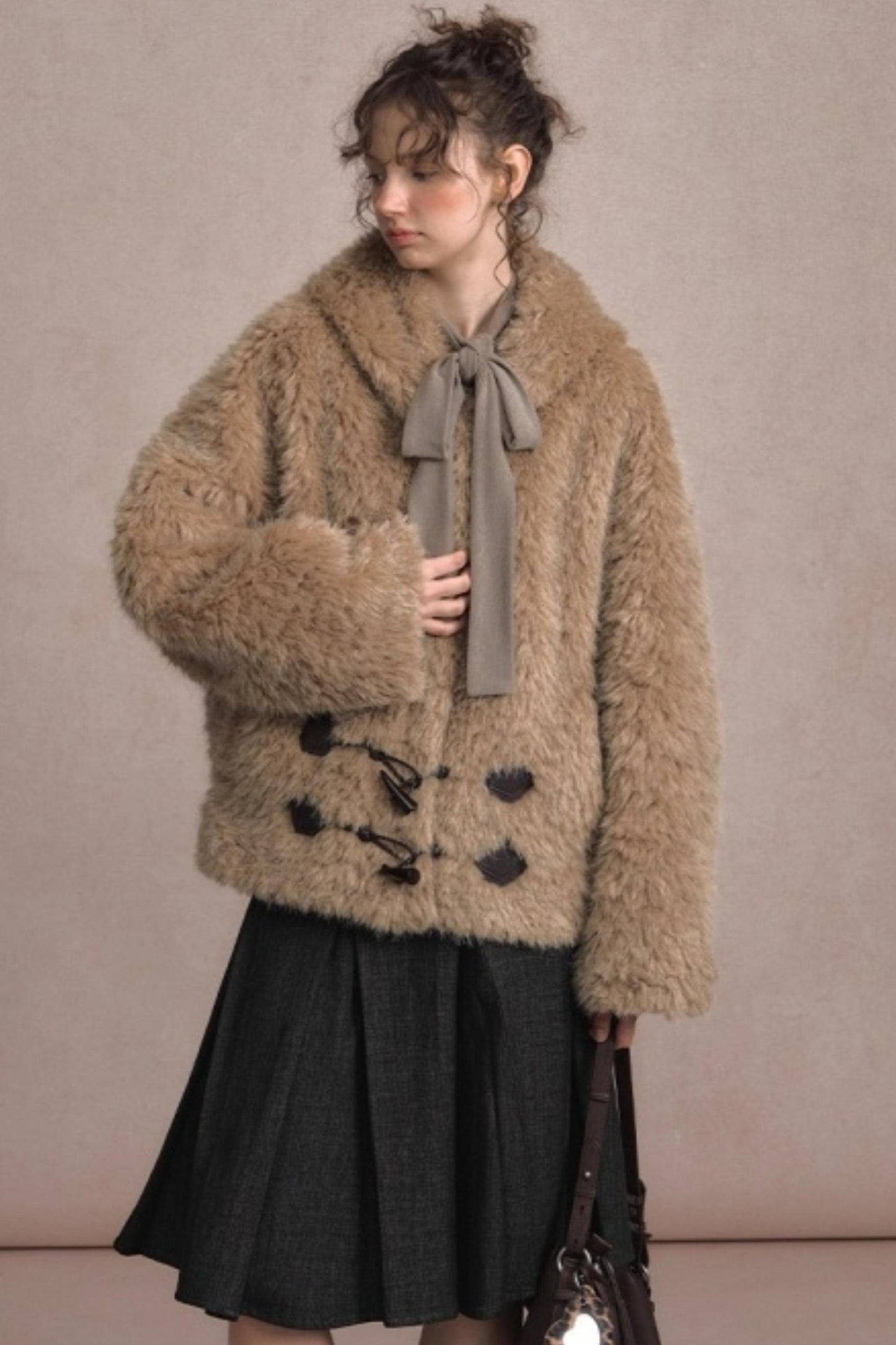 Winter Fluffy Lambswool Hooded Jacket