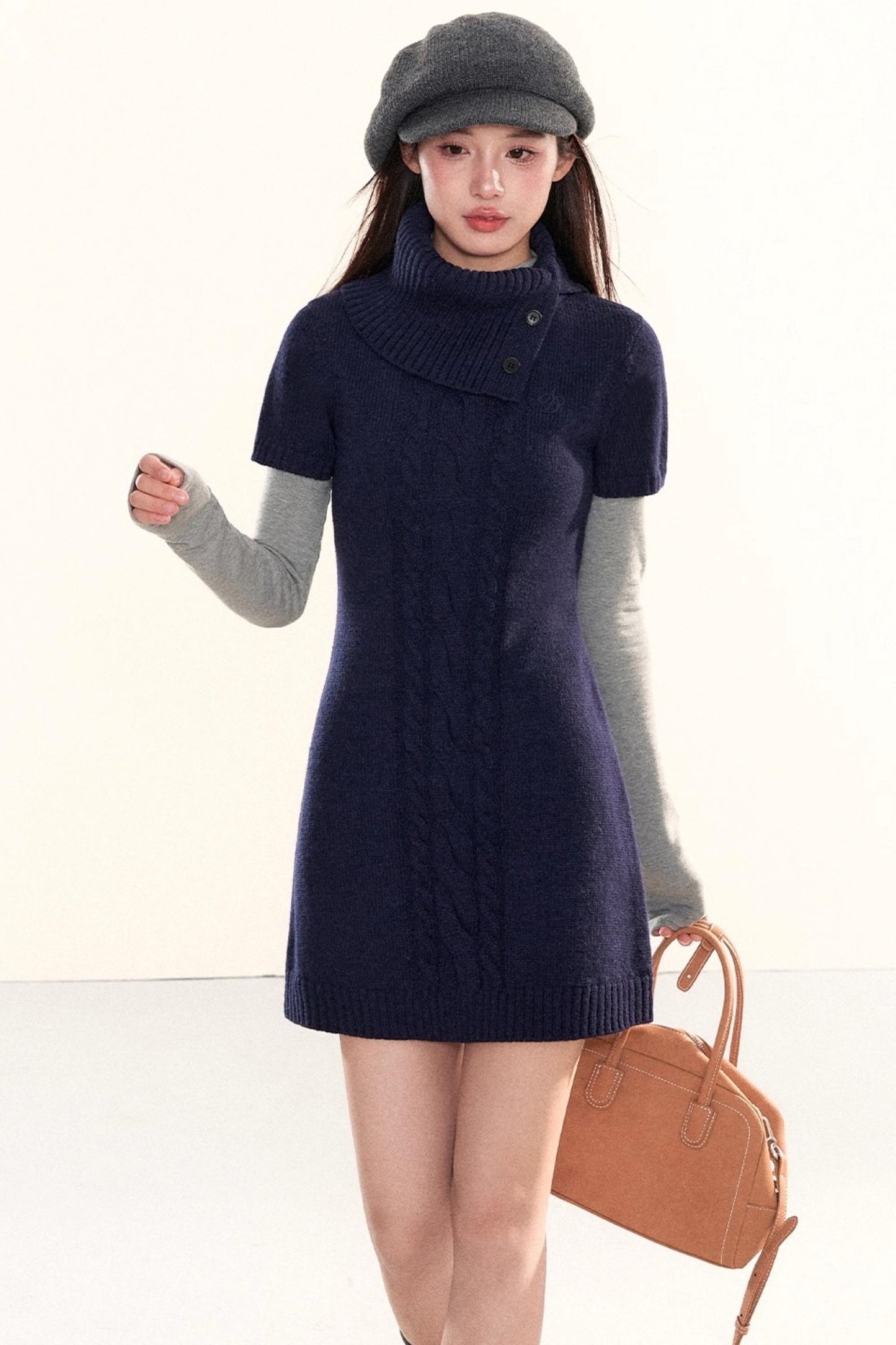 Cable Knit A-Line Dress