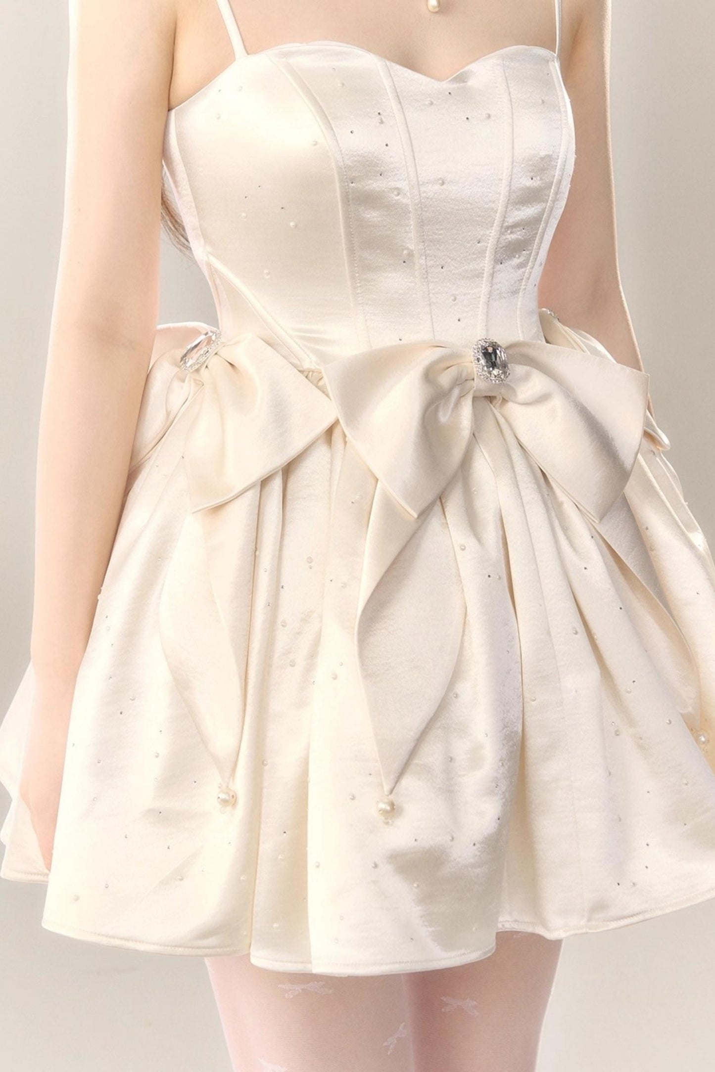 Princess Satin Tuxedo Dress