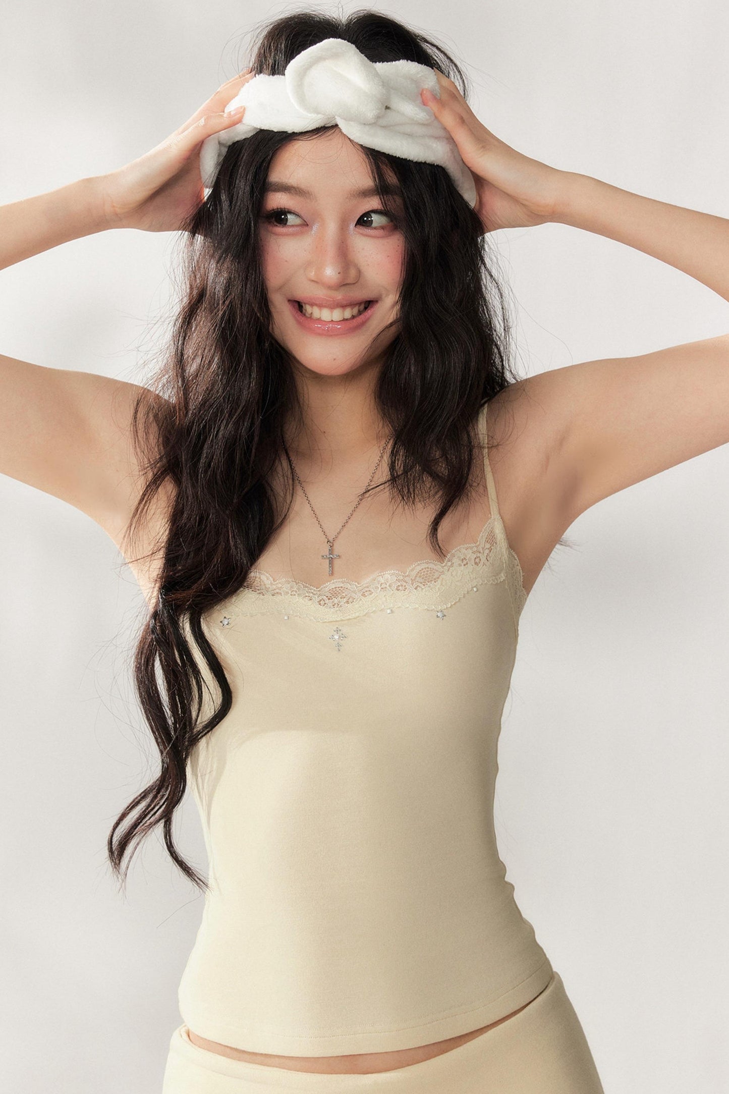 Cream Lace Cardigan Set-Up