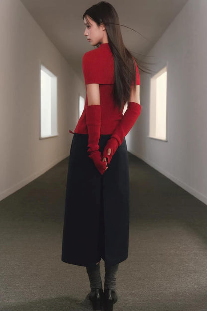 Slim-Fit Knit Cardigan Set-Up