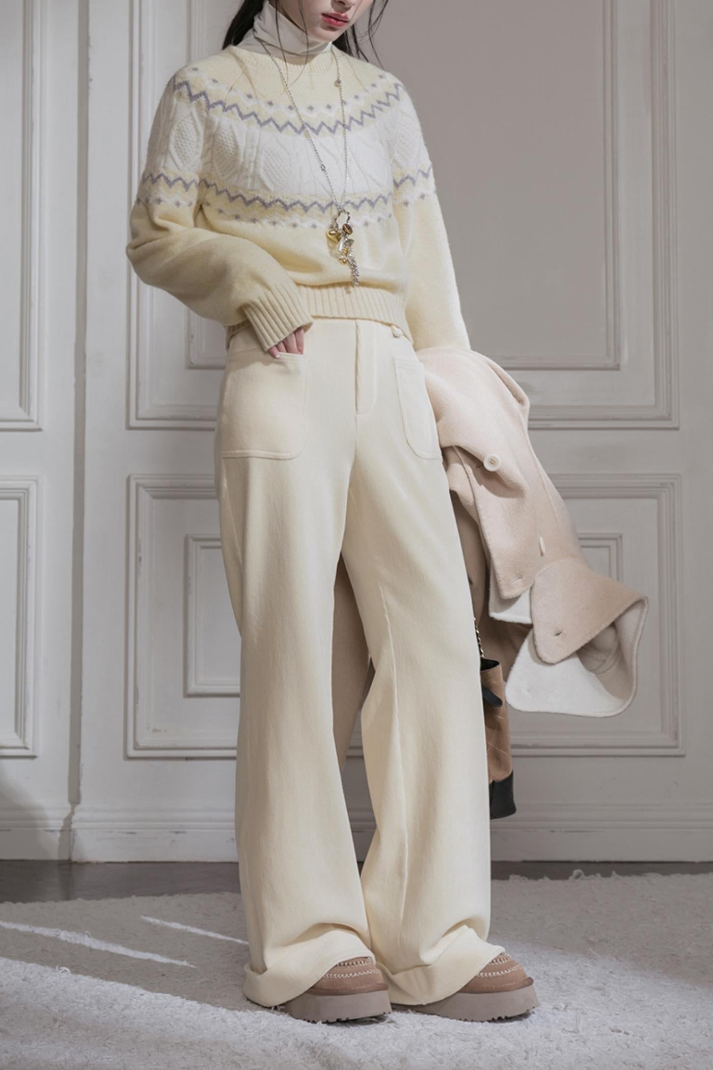 Snow Melt Corduroy Flared Pants