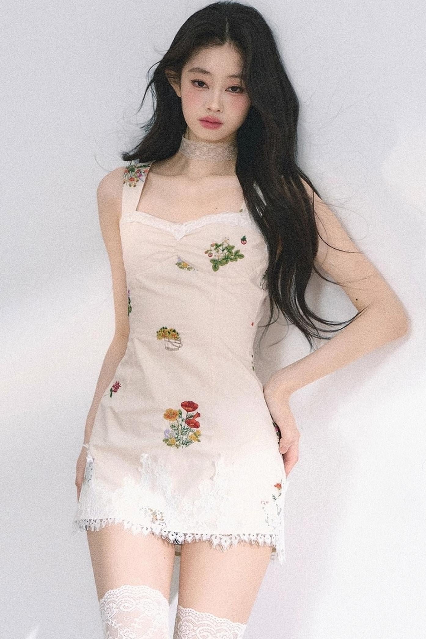 One-Shoulder Lace Mini Dress