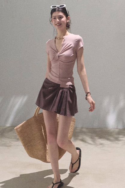 Cool Beaded V-Neck Tee