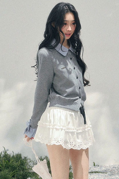 Spring White Half-Skirt