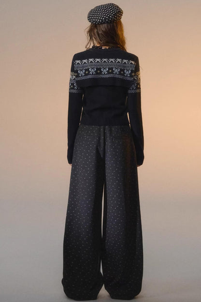 Fair Isle Bowknot Sweater