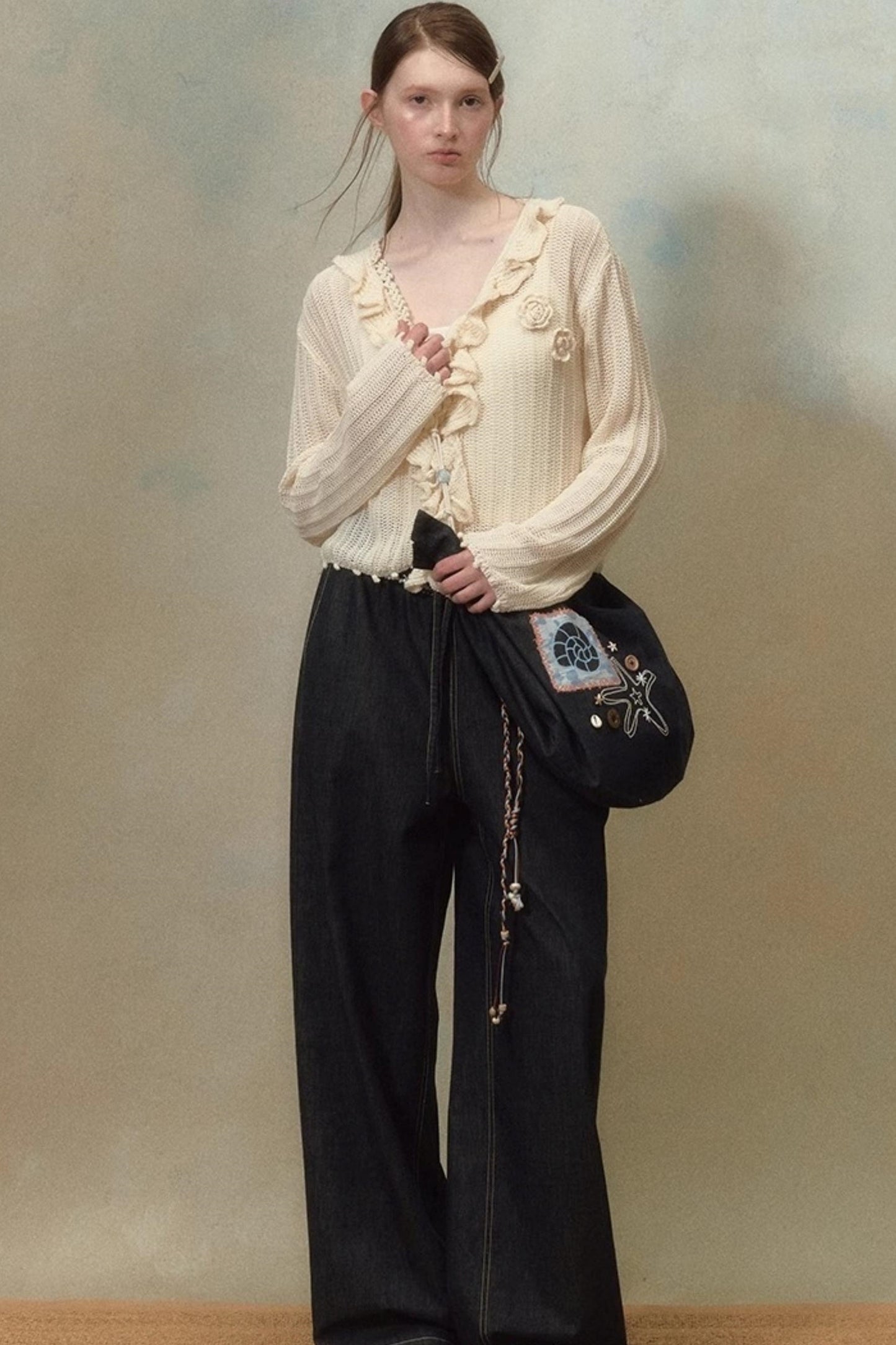 Floral Ruffle Cardigan