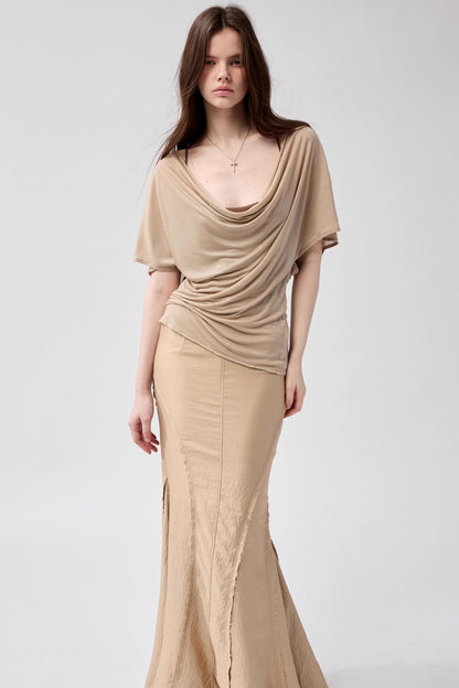 Waist Line Khaki Top