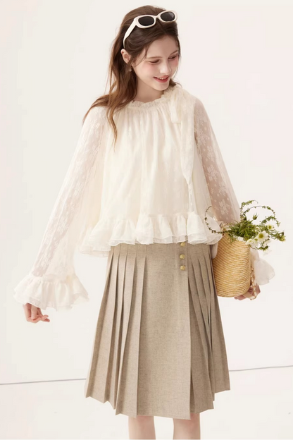 Chiffon Bow Ribbon Blouse