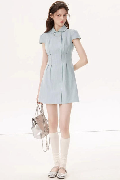 Feminine Faux Denim Dress