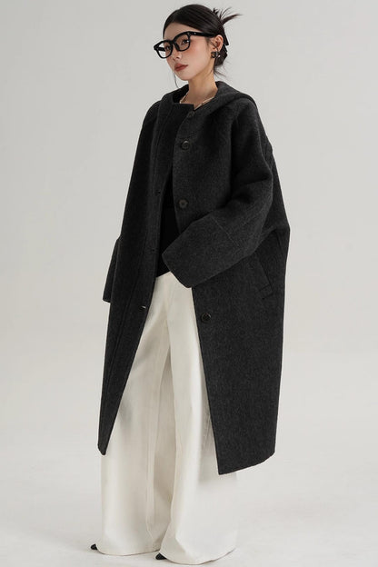 Temperament Long Wool Jacket