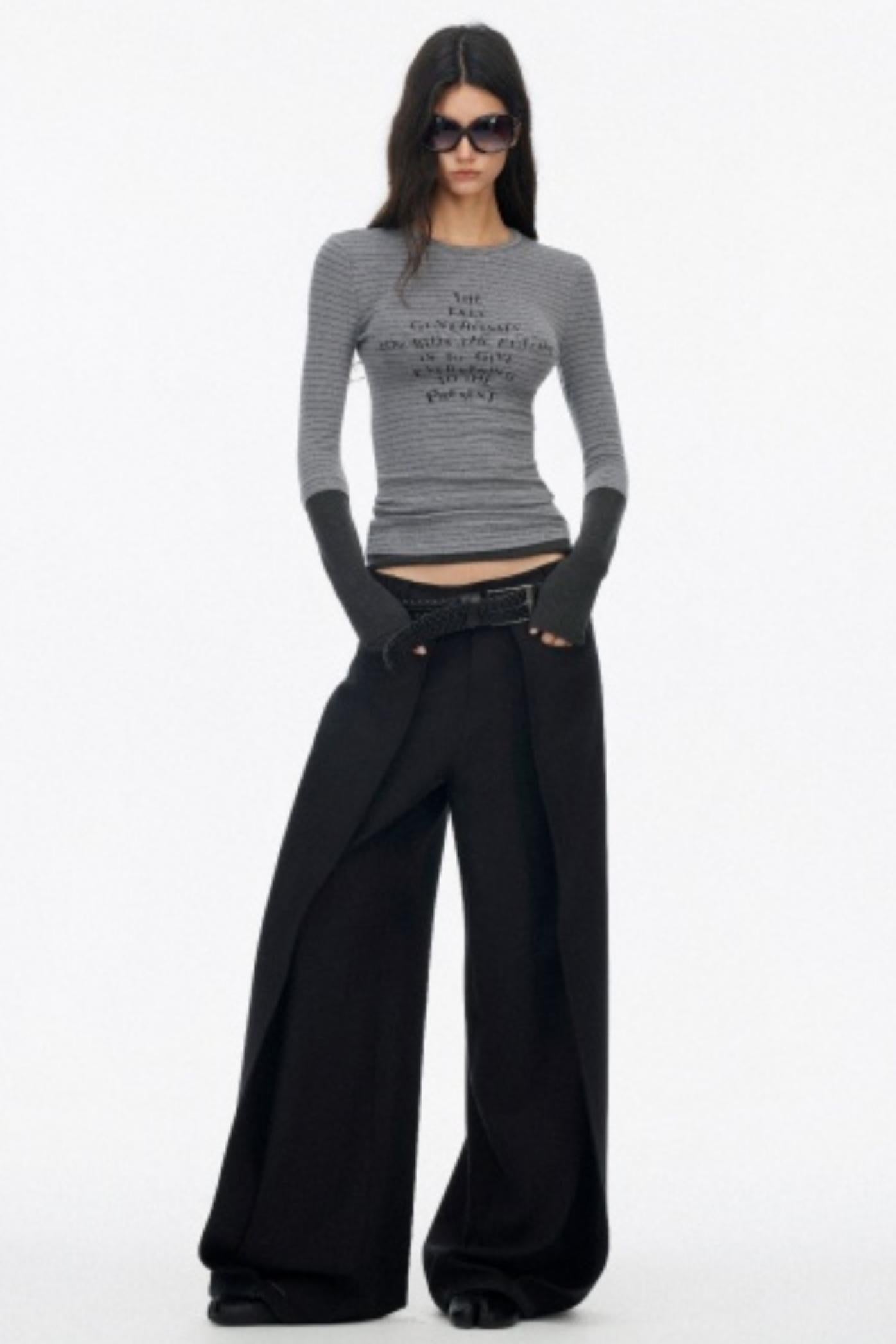 Layered Letter Print Top