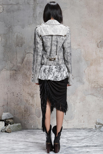 Vintage Printed Slim Jacket