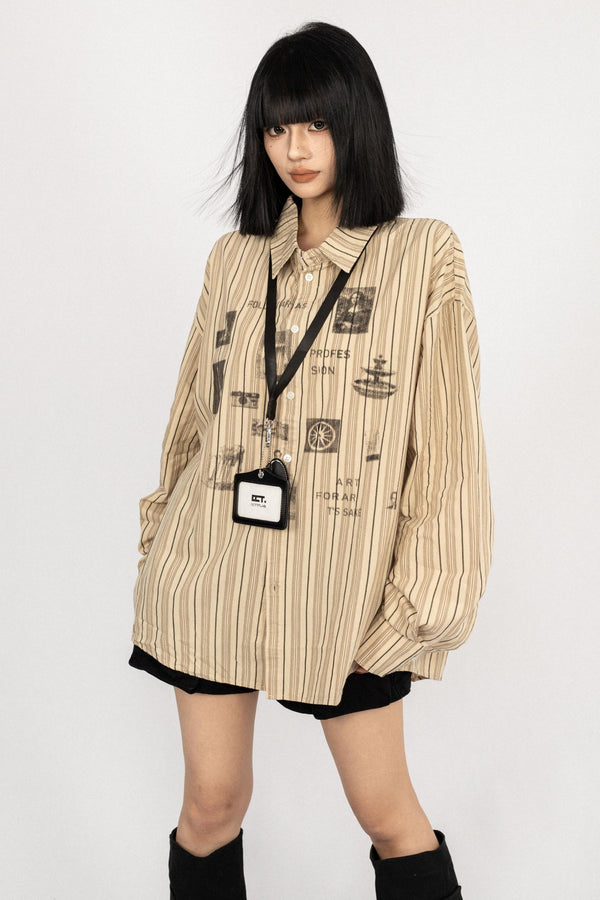 American Vintage Striped Long Sleeve Shirt