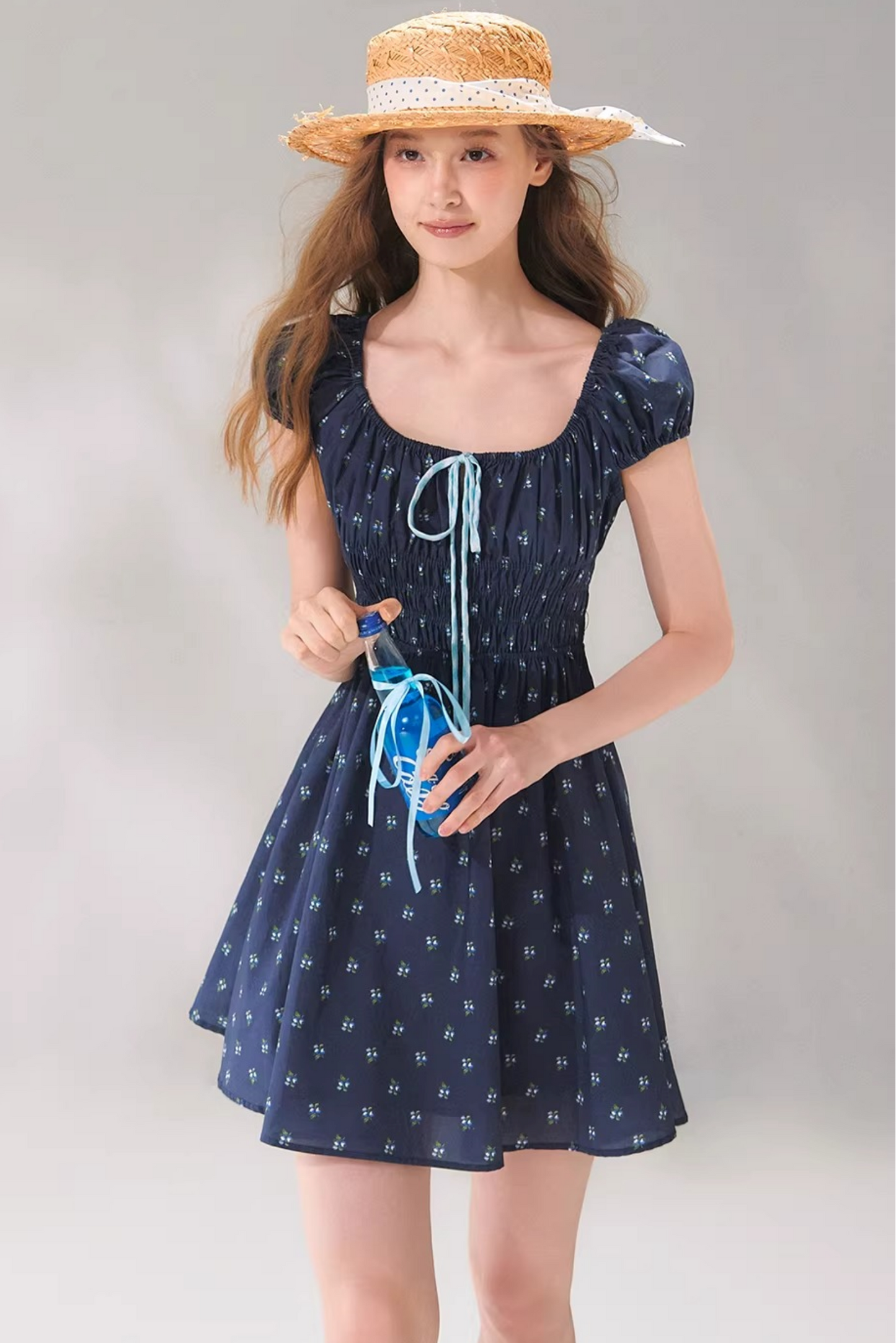 Floral Bow Long Dress