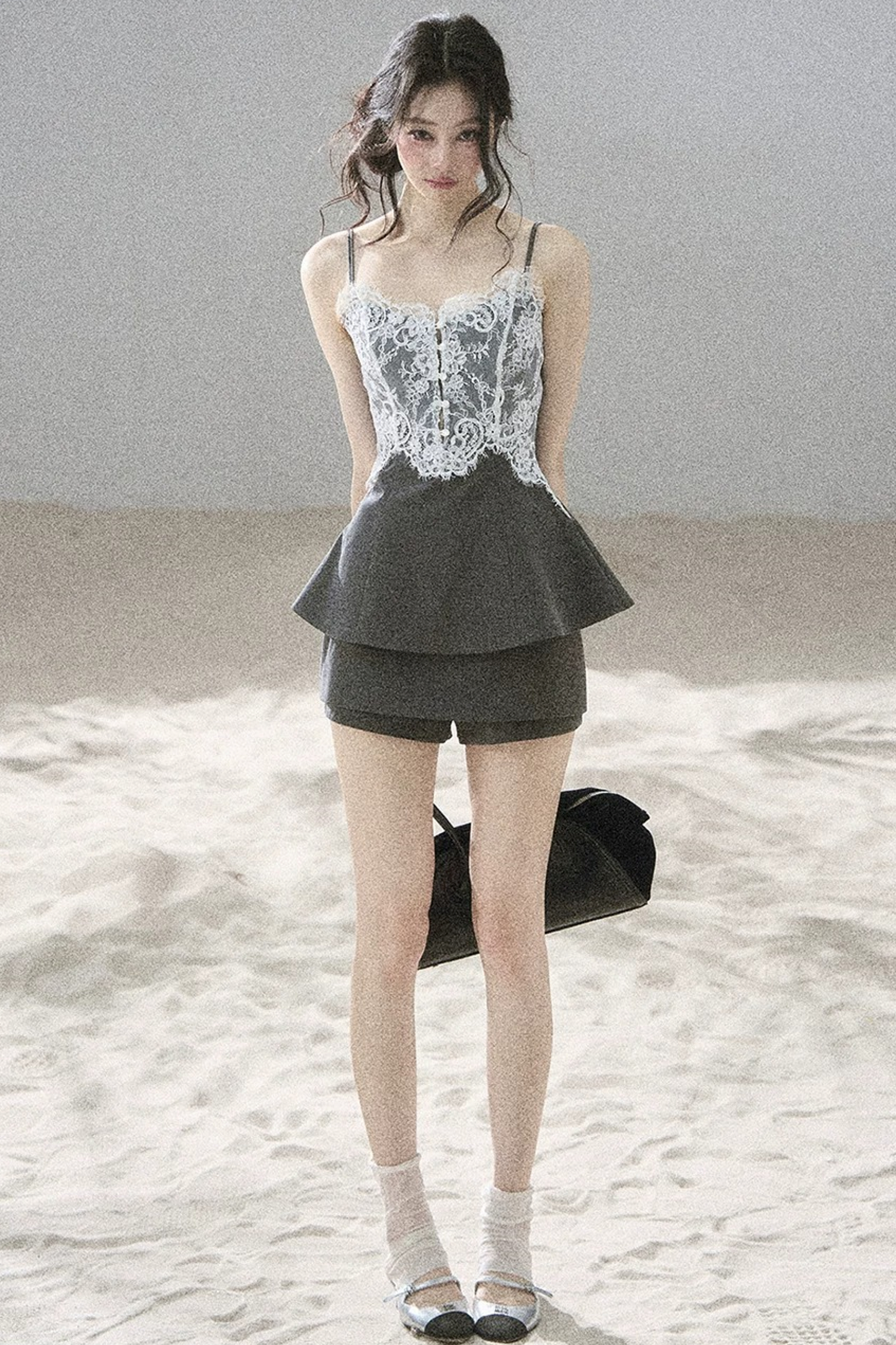 프렌치 레이스 여름 슈트 셋업