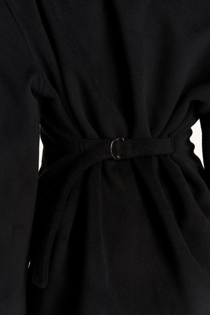 Woolen Waist-Cinching Jacket