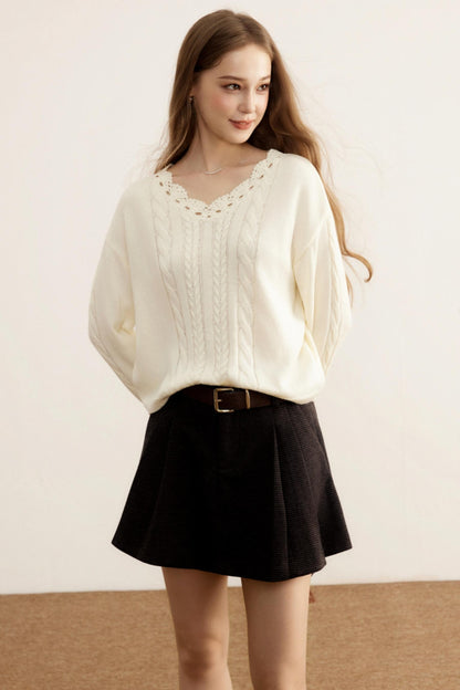 Knitted Wool Blended Top