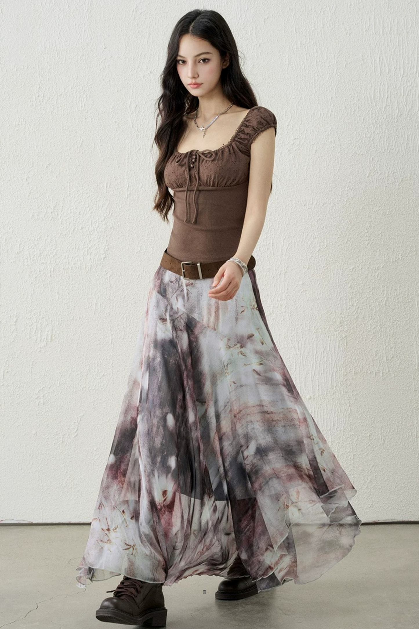 Zen-Inspired Purple Skirt