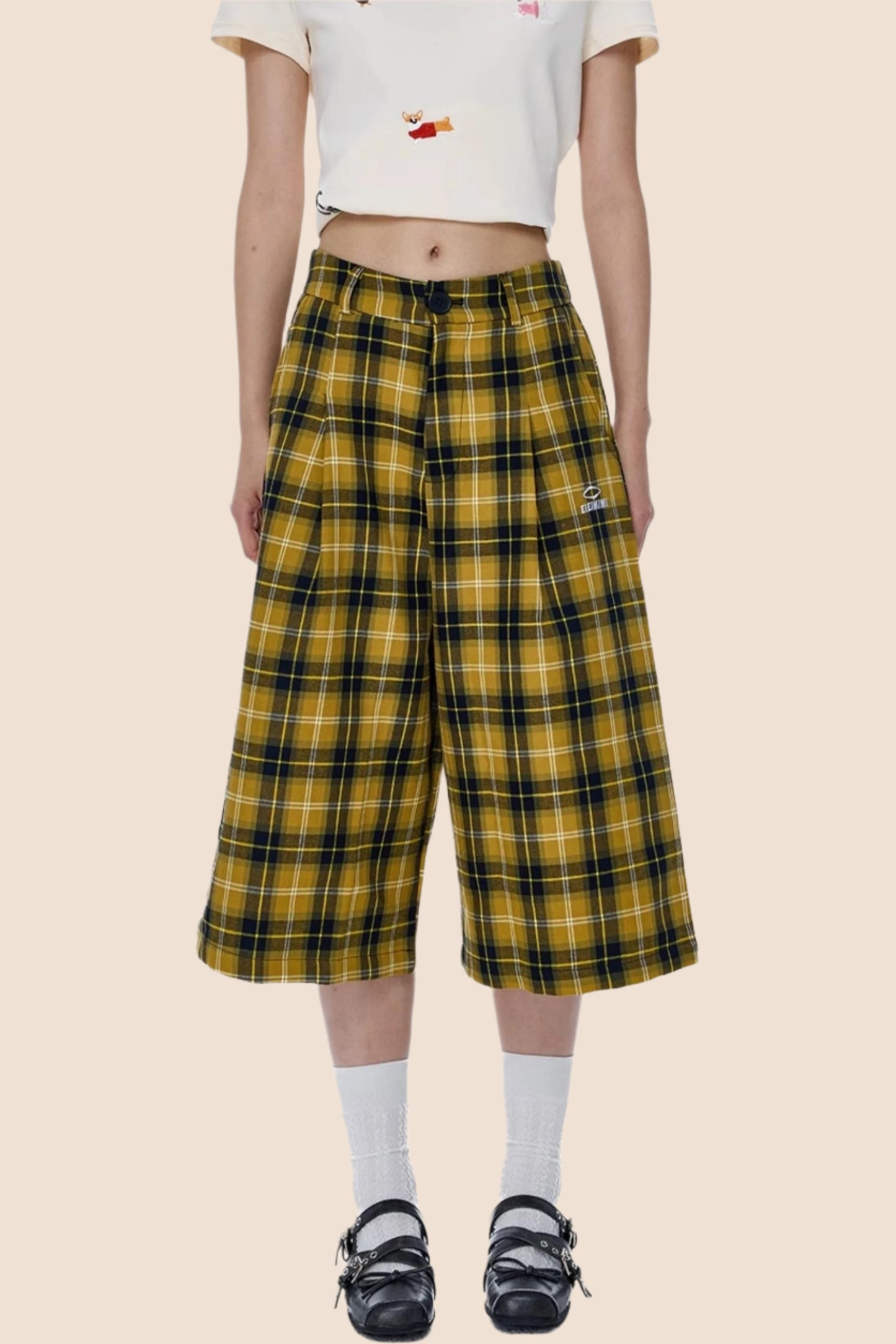 American Plaid Cropped Pants