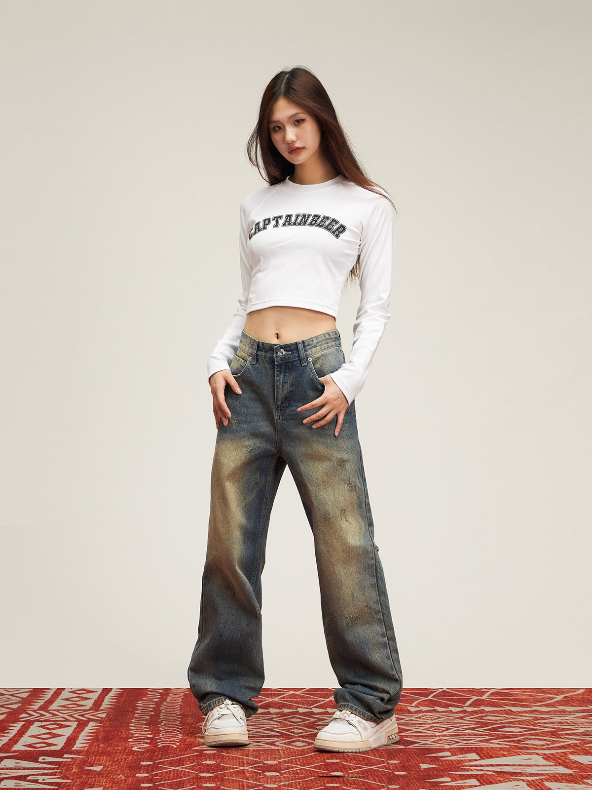 American Vintage Straight Loose Casual Pants