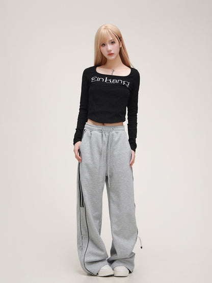 American straight loose casual pants