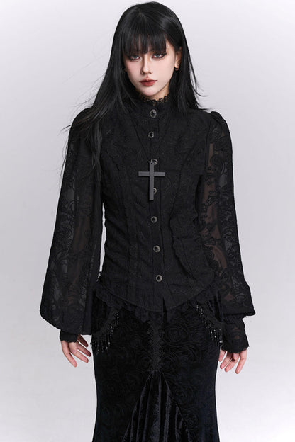 Dark Gothic Jacquard Shirt