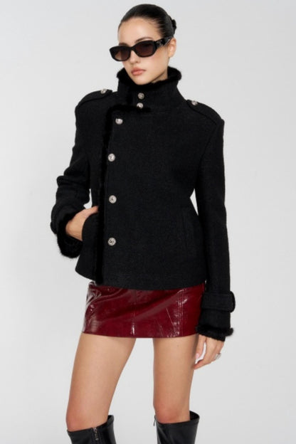Exquisite Woolen Turtleneck Jacket