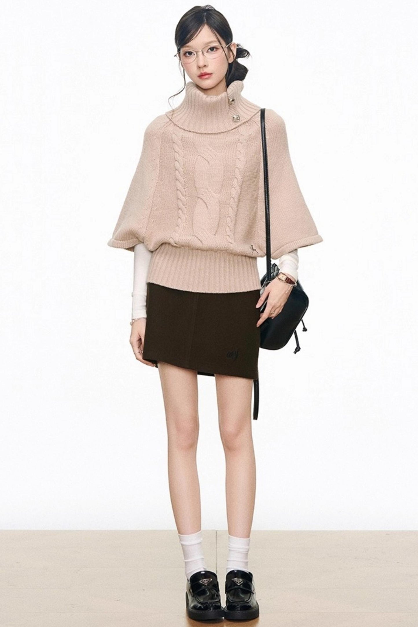 Silver Button Knitwear Dress Set-Up