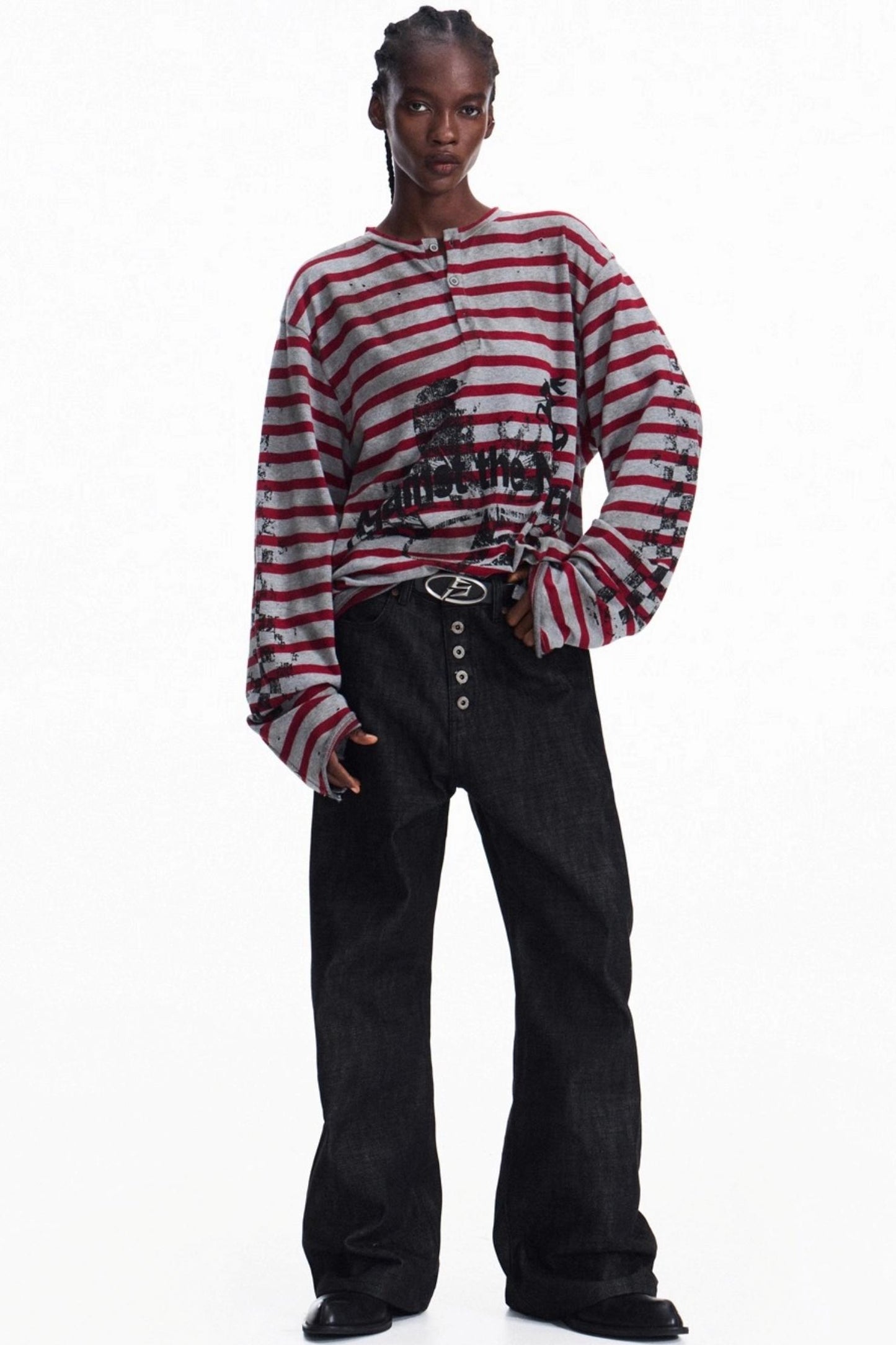 Striped Knit Half Cardigan